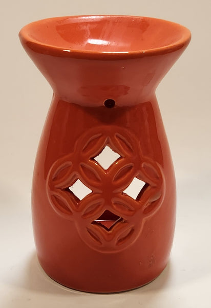 Orange Ceramic 5" Tall Oil Burner