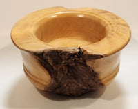 Vintage Bark Inclusion 7 1/2" Maple Like Burl Wood Bowl