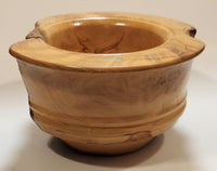 Vintage Bark Inclusion 7 1/2" Maple Like Burl Wood Bowl