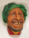 Vintage 1963 Bossons Kurd Chalkware 3D Face Head Wall Decor Congleton England