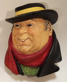 Vintage 1964 Bossons Tony Weller Chalkware 3D Face Head Wall Decor Congleton England