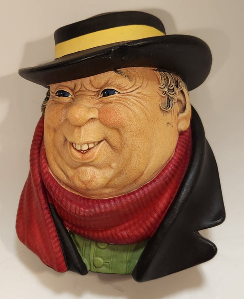 Vintage 1964 Bossons Tony Weller Chalkware 3D Face Head Wall Decor Congleton England
