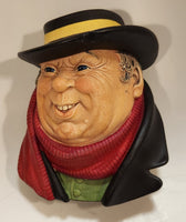 Vintage 1964 Bossons Tony Weller Chalkware 3D Face Head Wall Decor Congleton England