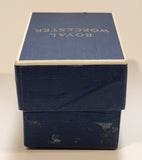 Royal Worcester Blue and Yellow Birds Egg Coddler Poacher Porcelain Jar with Metal Lid Made in England New in Box