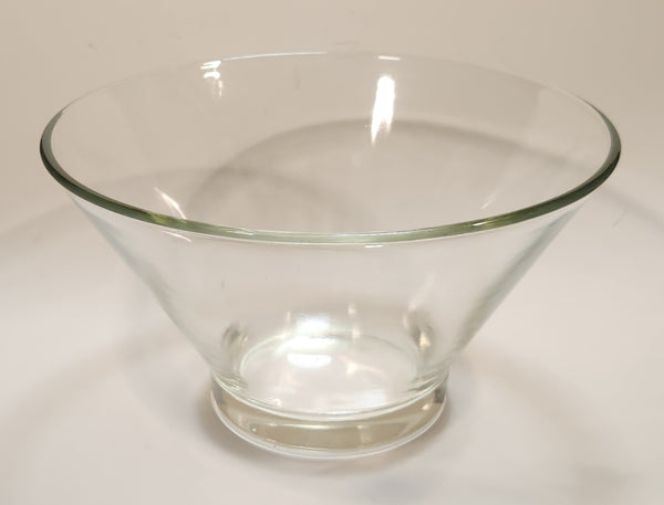 Vintage Mid Century Anchor Hocking Heavy 10 3/4" Wide Clear Glass Potato Chip Bowl