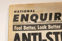 National Enquirer Magazine February 15 1977 Feel Better, Look Better and Lose Weight on New... Anti-Stress Diet Tabloid Newspaper