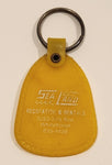 Vintage Sea Land Recreation & Rentals Whitehorse Yukon Yellow Plastic Fob Keychain Ring