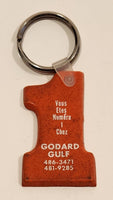 Vous Etes Numero 1 Chez Godard Gulf Orange Rubber #1 Shaped Fob Keychain Ring