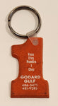 Vous Etes Numero 1 Chez Godard Gulf Orange Rubber #1 Shaped Fob Keychain Ring
