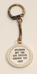 Tag Master Splendor Key Tag White Plastic Fob Keychain Ring