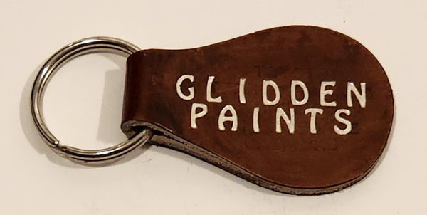Vintage Glidden Paints Greenwood Hardware General Hardware Furniture Greenwood B.C. Brown Leather Fob Keychain Ring