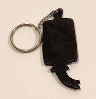 Jambo Kenya Elephant Trunk Style Carved Wood Fob Keychain Ring