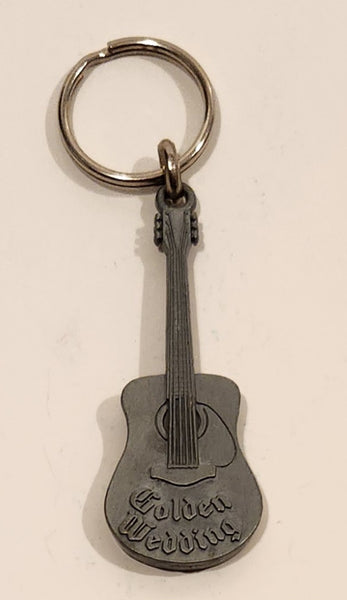 Schenley Golden Wedding Canadian Whisky Canadian Country Music Association Guitar Shaped Metal Fob Keychain Ring
