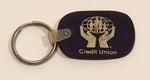 Vintage Credit Union Rubber Fob Keychain Ring