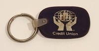 Vintage Credit Union Rubber Fob Keychain Ring