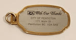 City of Penticton With Our Thanks Metal Fob Keychain Ring
