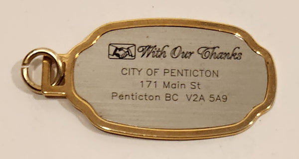 City of Penticton With Our Thanks Metal Fob Keychain Ring