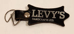 Vintage Levy's Handcrafts Ltd. Black Leather Guitar Strap Keychain Fob