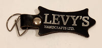 Vintage Levy's Handcrafts Ltd. Black Leather Guitar Strap Keychain Fob