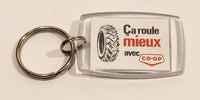 CO-OP Ca Roule mieux avec Service A La Ferme Acrylic Fob Keychain Ring