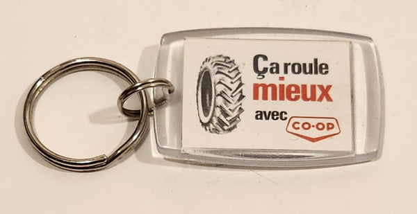 CO-OP Ca Roule mieux avec Service A La Ferme Acrylic Fob Keychain Ring