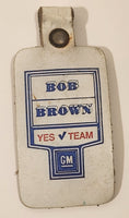 Bob Brown Yes Team GM White Leather Fob Keychain Ring