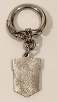 Vintage Chevron Dealer Enamel Metal Fob Keychain Ring
