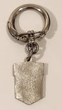 Vintage Chevron Dealer Enamel Metal Fob Keychain Ring