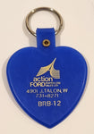 Vintage Action Ford Sales Ltd. Montreal Blue Plastic Fob Keychain Ring