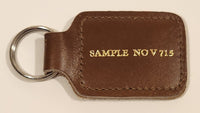 Vintage Salesman Sample No. V 715 Brown Leather Fob Keychain Ring