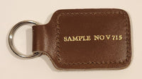 Vintage Salesman Sample No. V 715 Brown Leather Fob Keychain Ring