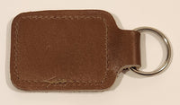 Vintage Salesman Sample No. V 715 Brown Leather Fob Keychain Ring