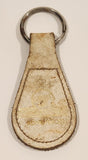 Count On Crosstown Edmonton Quality Controlled Service White Leather Fob Keychain Ring