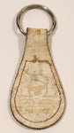 Count On Crosstown Edmonton Quality Controlled Service White Leather Fob Keychain Ring