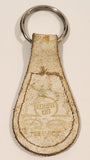 Count On Crosstown Edmonton Quality Controlled Service White Leather Fob Keychain Ring