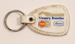 Vintage Alberta Treasury Branches Mastercard White Plastic Fob Keychain