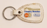 Vintage Alberta Treasury Branches Mastercard White Plastic Fob Keychain