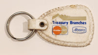 Vintage Alberta Treasury Branches Mastercard White Plastic Fob Keychain