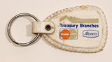 Vintage Alberta Treasury Branches Mastercard White Plastic Fob Keychain