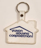 Yukon Housing Corporation White Rubber Fob Keychain Ring