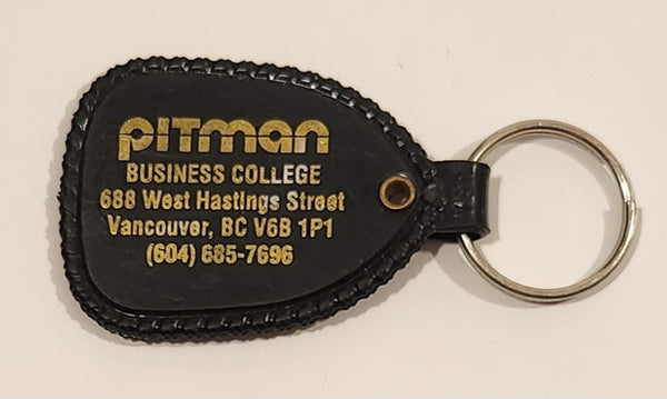 Pitman Business College Vancouver BC Black Plastic Fob Keychain Ring
