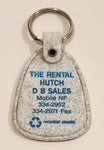 The Rental Hutch D B Sales Mobile Newfoundland White Plastic Fob Keychain Ring