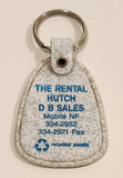 The Rental Hutch D B Sales Mobile Newfoundland White Plastic Fob Keychain Ring