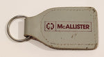 McAllister Grey Leather Fob Keychain Ring