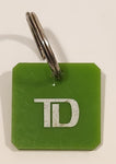 TD Toronto Dominion Bank Green Plastic Fob Keychain Ring