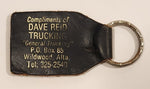 Compliments Dave Reid Trucking "General Trucking" Wildwood Alberta Black Leather Fob Keychain Ring