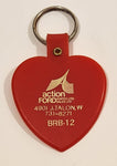 Vintage Action Ford Sales Ltd. Montreal Red Plastic Fob Keychain Ring
