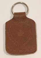 Alberta Boot Mfg. Ltd. Calgary Alberta Canada The Heart Of Cowboy Country It's All In The Fit Brown Leather Fob Keychain Ring