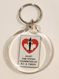Heart And Stroke Foundation of B.C. & Yukon Clear Acrylic Fob Keychain Ring
