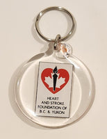 Heart And Stroke Foundation of B.C. & Yukon Clear Acrylic Fob Keychain Ring